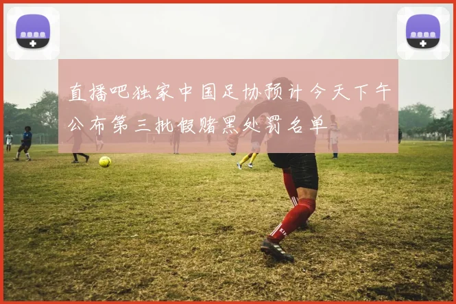 直播吧独家中国足协预计今天下午公布第三批假赌黑处罚名单